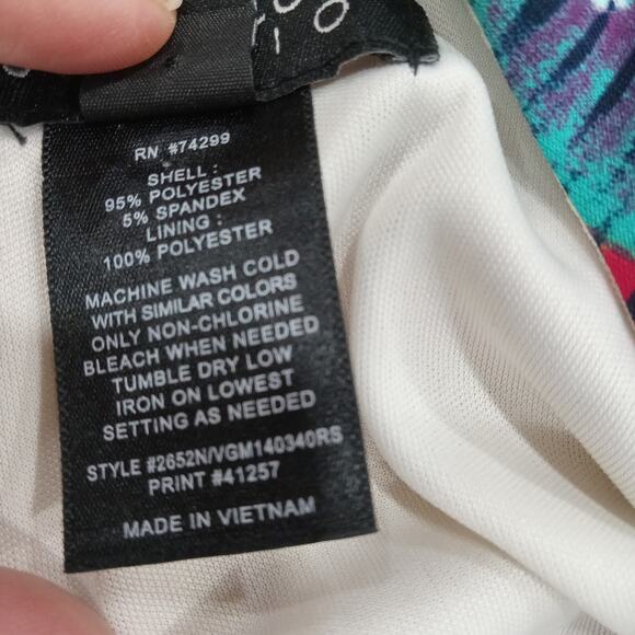 ENFOCUS STUDIO Womens Size 12 Sleeveless Tribal Striped Blouson Dress Aztec Boho - Picture 10 of 11